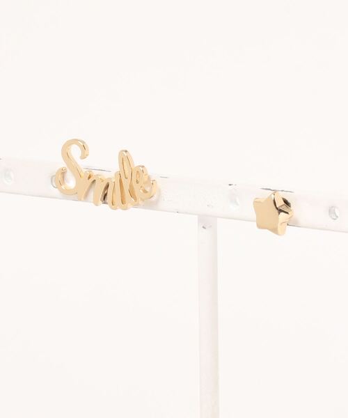 VIS（ビス）の「ポップなモチーフつき。メッセージピアス（ピアス（両耳用）・レディース・ゴールド系その他/ゴールド・FREE）」の13枚目の写真