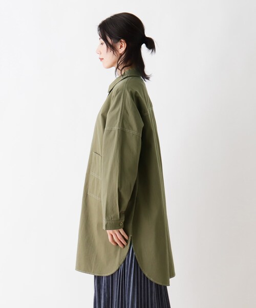 SHOO・LA・RUE（シューラルー）の「◆ポケット付きカバーオール（ブルゾン・レディース・カーキ/ブラウン系/ベージュ・00）」の6枚目の写真