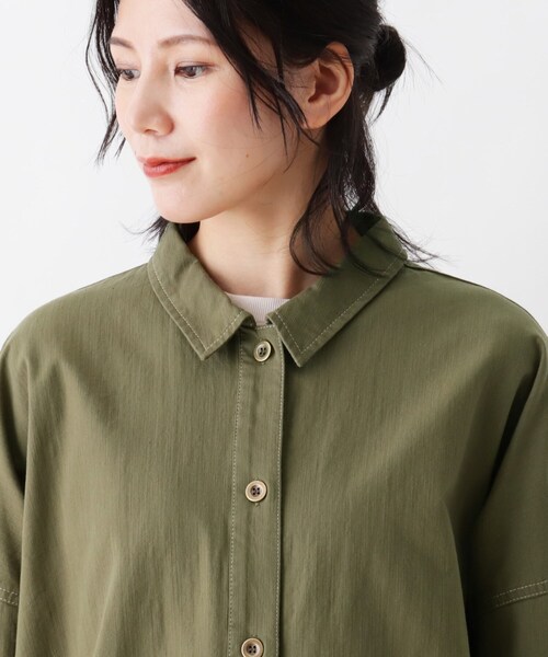 SHOO・LA・RUE（シューラルー）の「◆ポケット付きカバーオール（ブルゾン・レディース・カーキ/ブラウン系/ベージュ・00）」の12枚目の写真