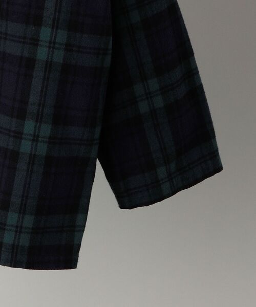 SHIPS Days（シップスデイズ）の「SHIPS Days: シャギーネル チェック ホスピタル シャツジャケット（カバーオール・メンズ・ネイビー・MEDIUM/LARGE）」の5枚目の写真