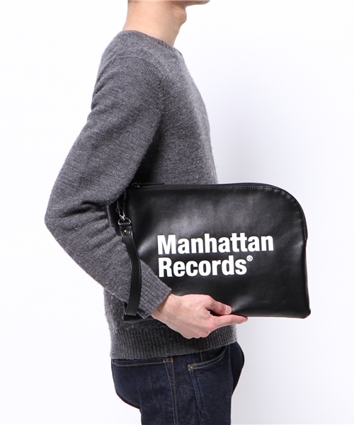 Manhattan Records（マンハッタン レコーズ）の「WEGO/Manhattanクラッチバッグ（クラッチバッグ・メンズ・ホワイト/ブラック/ネイビー・FREE）」の5枚目の写真