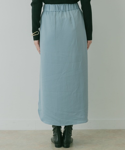 KBF+(ケービーエフプラス)の「KBF+ サテンストレートスカート∴(スカート・レディース・ライトグレー/ライトブルー/ブラウン・ONE)」の22枚目の写真