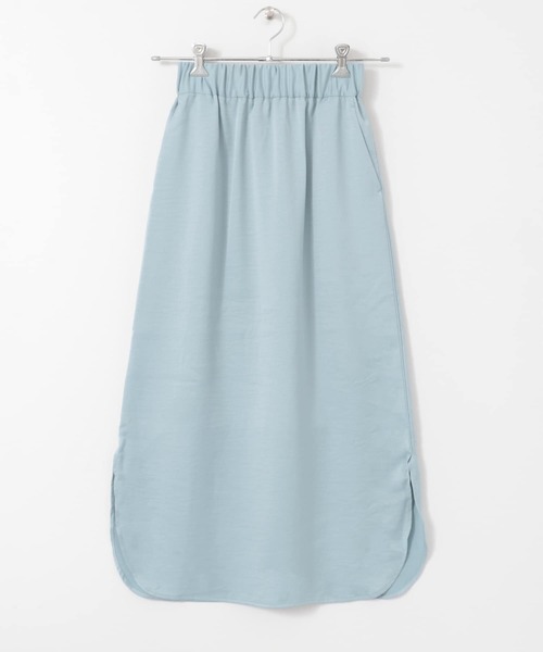 KBF+(ケービーエフプラス)の「KBF+ サテンストレートスカート∴(スカート・レディース・ライトグレー/ライトブルー/ブラウン・ONE)」の15枚目の写真