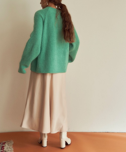 ハイネックふわっとタッチニット