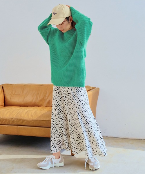 titivate（ティティベイト）の「ﾊｲﾈｯｸふわっとﾀｯﾁﾆｯﾄ（ニット/セーター・レディース・ライトブルー/パープル/アイボリー/ブラウン/グリーン/オフホワイト/ライトグレー/レッド/キャメル・M/S）」の12枚目の写真