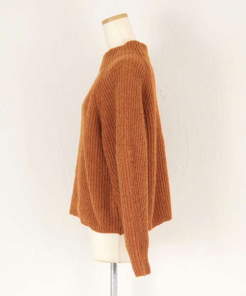 titivate（ティティベイト）の「ﾊｲﾈｯｸふわっとﾀｯﾁﾆｯﾄ（ニット/セーター・レディース・ライトブルー/パープル/アイボリー/ブラウン/グリーン/オフホワイト/ライトグレー/レッド/キャメル・M/S）」の18枚目の写真