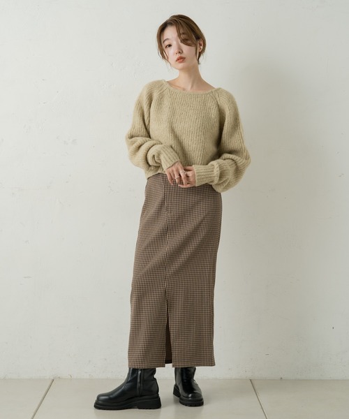 Kastane（カスタネ）の「【SETUP対応】SETUP ギンガムサッカースカート（スカート・レディース・ブラウン/ピンク/グリーン・FREE）」の5枚目の写真