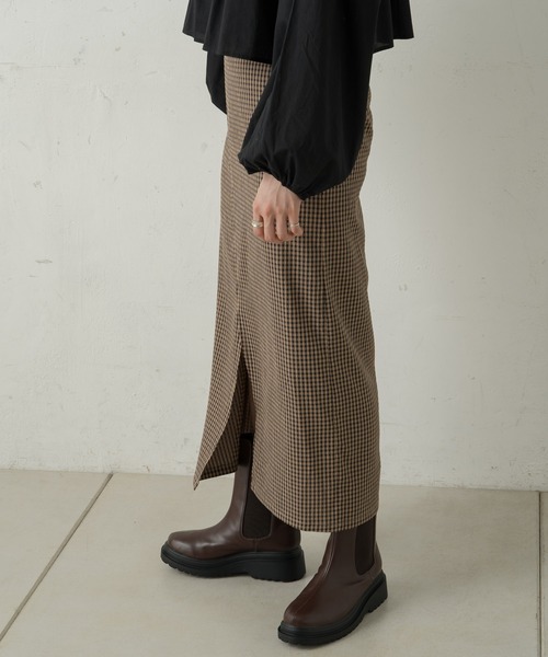 Kastane（カスタネ）の「【SETUP対応】SETUP ギンガムサッカースカート（スカート・レディース・ブラウン/ピンク/グリーン・FREE）」の10枚目の写真