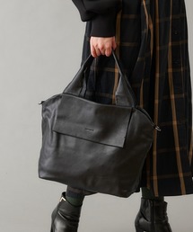 ear PAPILLONNER | レザーフラップ２WAYトートバッグ　Lサイズ(トートバッグ)