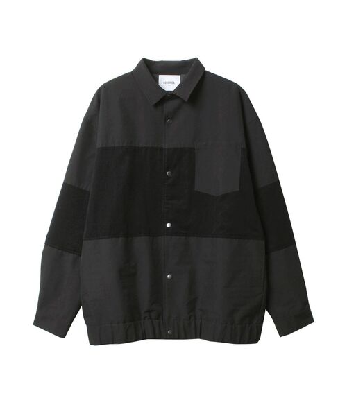 COTORICA（コトリカ）の「グログランスイッチコーチシャツジャケット（ブルゾン・メンズ・ブラック/カーキ・MEDIUM/LARGE）」の4枚目の写真