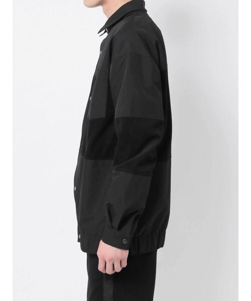 COTORICA（コトリカ）の「グログランスイッチコーチシャツジャケット（ブルゾン・メンズ・ブラック/カーキ・MEDIUM/LARGE）」の3枚目の写真