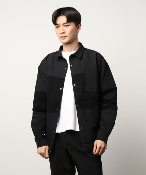 COTORICA（コトリカ）の「グログランスイッチコーチシャツジャケット（ブルゾン・メンズ・ブラック/カーキ・MEDIUM/LARGE）」の2枚目の写真