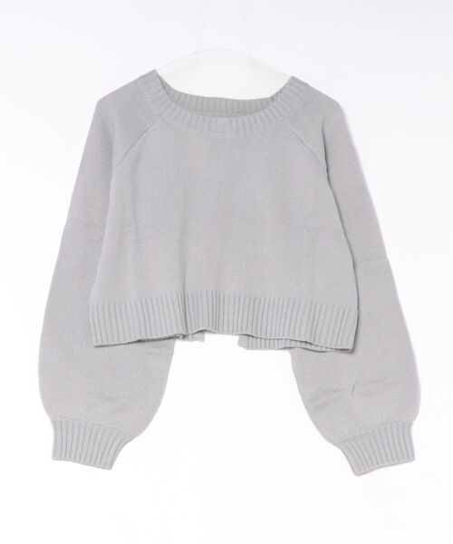 STYLEBLOCK(スタイルブロック)の「ニット前後2WAYショートプルオーバー(ニット/セーター・レディース・ブラック/ライトブルー/モカ/ライトベージュ・M)」の4枚目の写真