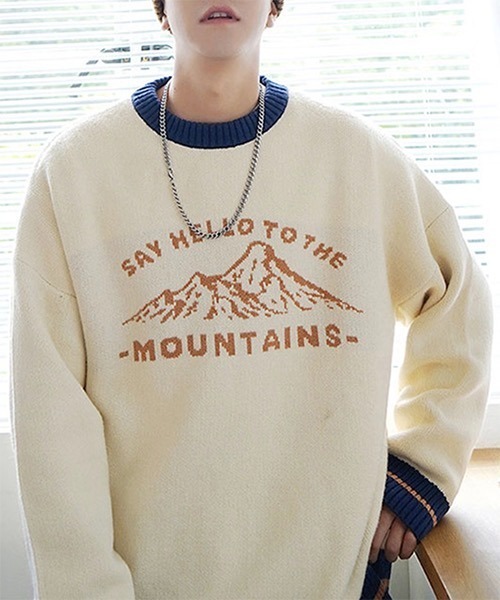 WESTBOY（ウエストボーイ）の「【WB ORIGINALS】Jaguard Drop Shoulder Knit Sweater WO21W3TP16（ニット/セーター・メンズ・ブルー/ホワイト・XL/L/M）」の17枚目の写真