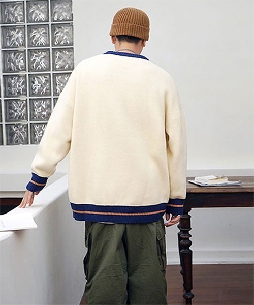 WESTBOY（ウエストボーイ）の「【WB ORIGINALS】Jaguard Drop Shoulder Knit Sweater WO21W3TP16（ニット/セーター・メンズ・ブルー/ホワイト・XL/L/M）」の21枚目の写真