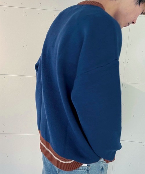 WESTBOY（ウエストボーイ）の「【WB ORIGINALS】Jaguard Drop Shoulder Knit Sweater WO21W3TP16（ニット/セーター・メンズ・ブルー/ホワイト・XL/L/M）」の22枚目の写真