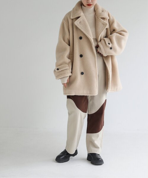 RAY CASSIN(レイカズン)の「Boa Pcoat(ピーコート・レディース・キナリ・FREE)」の7枚目の写真
