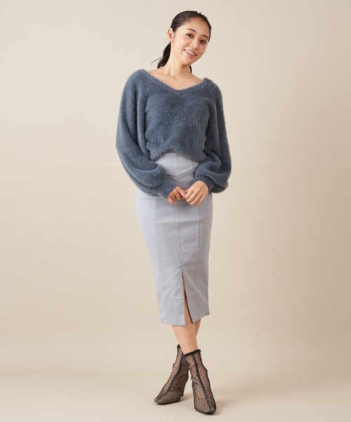 ROYAL PARTY（ロイヤルパーティー）の「シャギーニット（ニット/セーター・レディース・ベージュ/グレー/オフホワイト・FREE）」の17枚目の写真