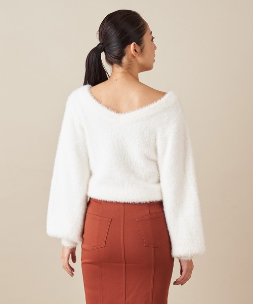 ROYAL PARTY（ロイヤルパーティー）の「シャギーニット（ニット/セーター・レディース・ベージュ/グレー/オフホワイト・FREE）」の11枚目の写真