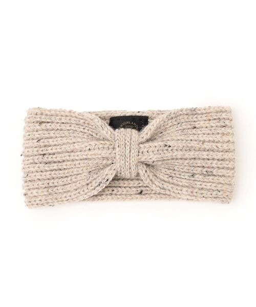 HIGHLAND 2000（ハイランドトゥーサウザンド）の「HIGHLAND 2000:リブヘッドバンド（ヘアバンド・レディース・ベージュ/オフホワイト・ONE SIZE）」の2枚目の写真