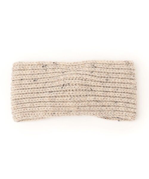HIGHLAND 2000（ハイランドトゥーサウザンド）の「HIGHLAND 2000:リブヘッドバンド（ヘアバンド・レディース・ベージュ/オフホワイト・ONE SIZE）」の5枚目の写真