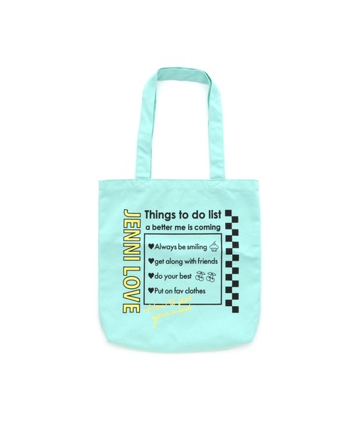 JENNI love（ジェニィラブ）の「デイリートートバッグ（トートバッグ・キッズ・ブラック/ベージュ/ミント/ラベンダー・F）」の3枚目の写真