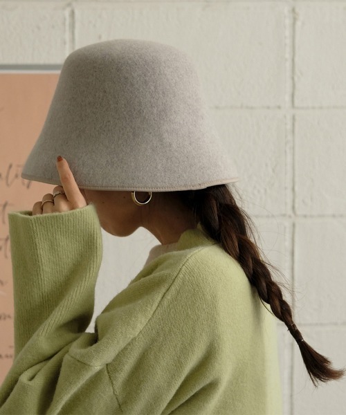 Bab（バブ）の「ウールフェルトバケットハット（ハット・レディース・ブラウン/ライトグレー/ブラック・ONESIZE）」の3枚目の写真