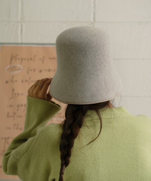 Bab（バブ）の「ウールフェルトバケットハット（ハット・レディース・ブラウン/ライトグレー/ブラック・ONESIZE）」の15枚目の写真