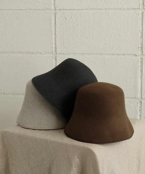 Bab（バブ）の「ウールフェルトバケットハット（ハット・レディース・ブラウン/ライトグレー/ブラック・ONESIZE）」の9枚目の写真