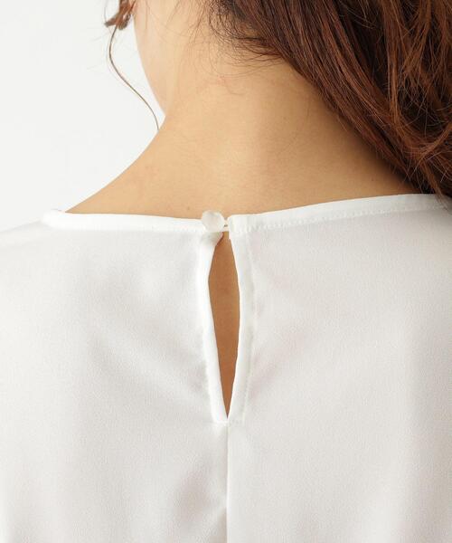 SOUP（スープ）の「◆INNOWAVE ジョーゼットラッフルブラウス（シャツ/ブラウス・レディース・オフホワイト/ライトブルー・11/15 /13/09/07）」の8枚目の写真