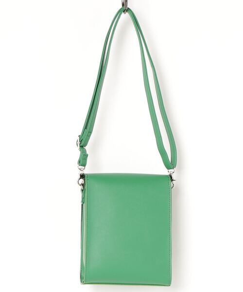 WEGO（ウィゴー）の「WEGO/フェイクレザーフラップショルダー（ショルダーバッグ・メンズ・ブラック/グリーン/その他1・FREE）」の9枚目の写真