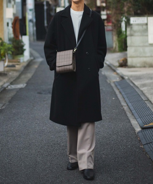 WEGO（ウィゴー）の「WEGO/フェイクレザーフラップショルダー（ショルダーバッグ・メンズ・ブラック/グリーン/その他1・FREE）」の5枚目の写真