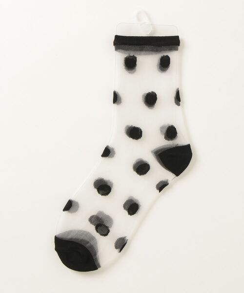 SHIZUTA（シズタ）の「SZT:レディース シースルー ドット　リボン　市松模様 ソックス（ソックス/靴下・レディース・ホワイト/ブラック/ホワイト系/ホワイト系1/ホワイト系2/ホワイト系3/ブラック系/ブラック系1/ブラック系2・FREE）」の15枚目の写真