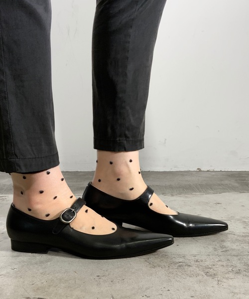 SHIZUTA（シズタ）の「SZT:レディース シースルー ドット　リボン　市松模様 ソックス（ソックス/靴下・レディース・ホワイト/ブラック/ホワイト系/ホワイト系1/ホワイト系2/ホワイト系3/ブラック系/ブラック系1/ブラック系2・FREE）」の19枚目の写真