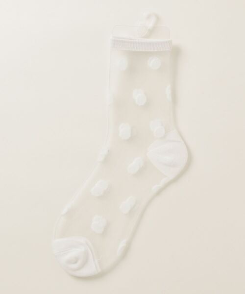 SHIZUTA（シズタ）の「SZT:レディース シースルー ドット　リボン　市松模様 ソックス（ソックス/靴下・レディース・ホワイト/ブラック/ホワイト系/ホワイト系1/ホワイト系2/ホワイト系3/ブラック系/ブラック系1/ブラック系2・FREE）」の16枚目の写真