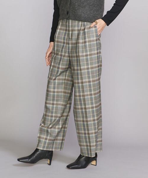 BEAUTY&YOUTH UNITED ARROWS（ビューティーアンドユースユナイテッドアローズ）の「BY チェックワイド テーパードパンツ（その他パンツ・レディース・ベージュ/グレー・S/M）」の11枚目の写真