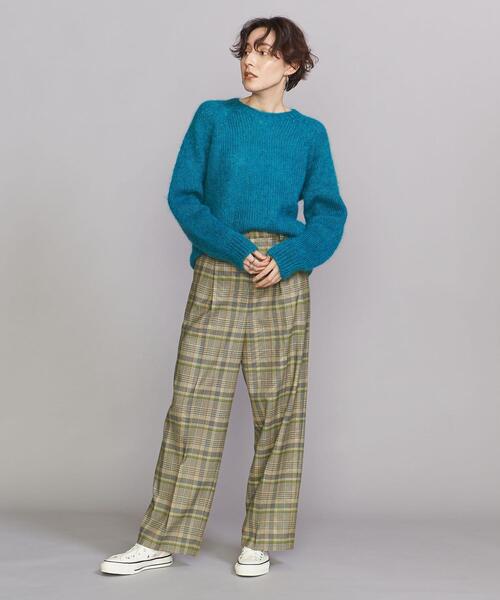 BEAUTY&YOUTH UNITED ARROWS（ビューティーアンドユースユナイテッドアローズ）の「BY チェックワイド テーパードパンツ（その他パンツ・レディース・ベージュ/グレー・S/M）」の4枚目の写真