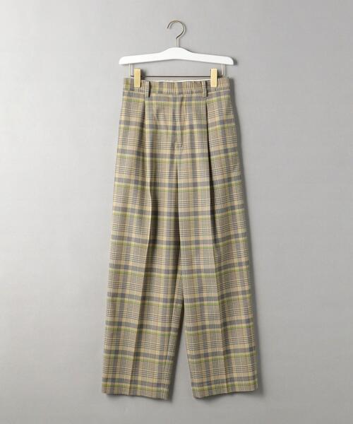 BEAUTY&YOUTH UNITED ARROWS（ビューティーアンドユースユナイテッドアローズ）の「BY チェックワイド テーパードパンツ（その他パンツ・レディース・ベージュ/グレー・S/M）」の6枚目の写真