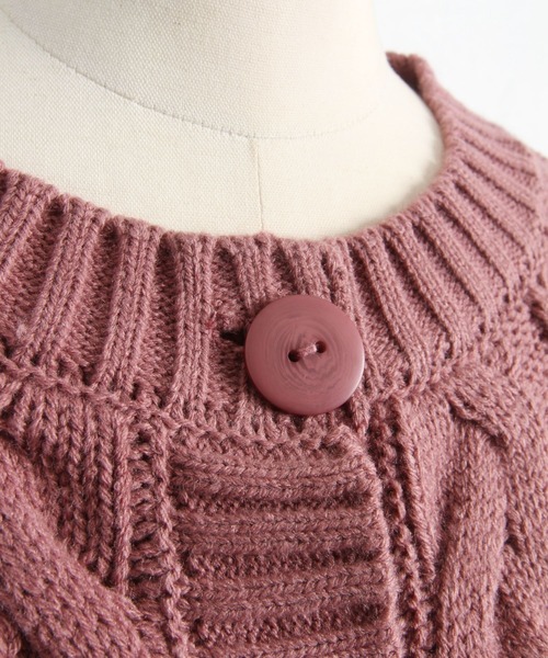 tocco closet(トッコ クローゼット)の「【ZOZO限定】ケーブル編みショート丈カーディガン(カーディガン/ボレロ・レディース・ブラック/ベージュ/ピンク・M)」の13枚目の写真