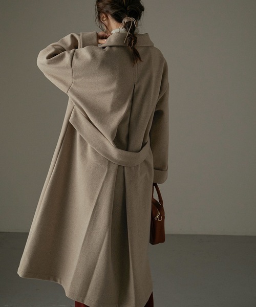 Fashion Letter（ファッションレター）の「バックタックロングチェスターコート（チェスターコート・レディース・ブラック/ベージュ/ブラウン/ブルー/ブラウン系その他・M）」の15枚目の写真