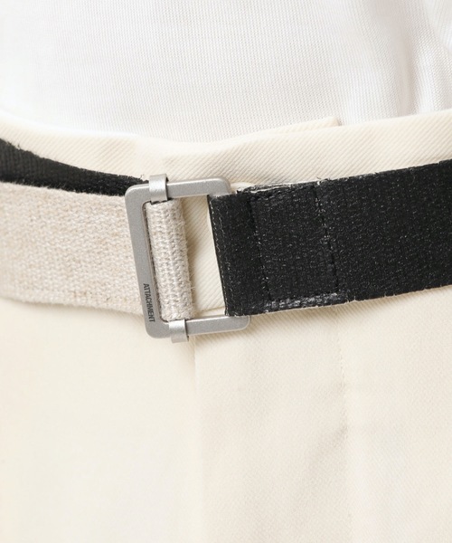 ATTACHMENT（アタッチメント）の「RY/LI コーティングテープベルト / RY/LI COATING  TAPE BELT（ベルト・メンズ・ホワイト/ブラック・FREE）」の6枚目の写真