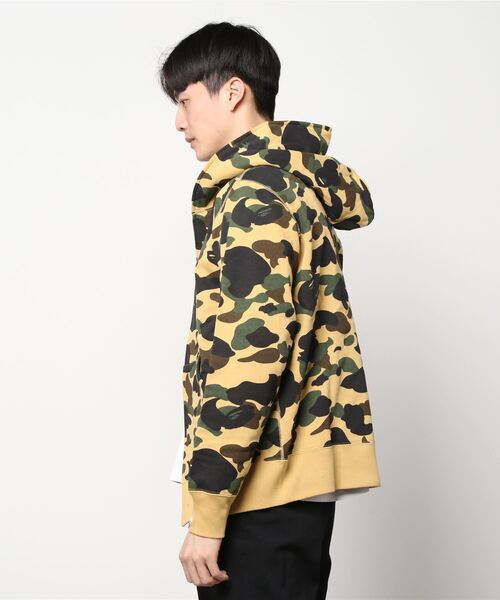 A BATHING APE 迷彩柄 フロントジップパーカー A BATHING APE ジップパーカー シャークパーカー 迷彩 XL - メルカリ