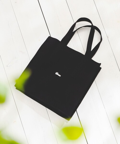 coen（コーエン）の「16帆布スクエアロゴトートバッグ（トートバッグ・レディース・ブラック/ナチュラル・FREE）」の2枚目の写真