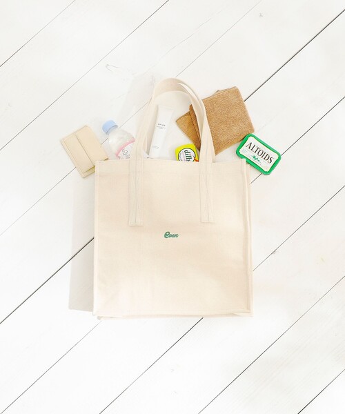 coen（コーエン）の「16帆布スクエアロゴトートバッグ（トートバッグ・レディース・ブラック/ナチュラル・FREE）」の6枚目の写真