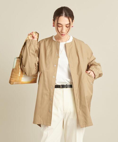 BEAUTY&YOUTH UNITED ARROWS(ビューティーアンドユースユナイテッドアローズ)の「【WEB限定】by ※フィッシュテール ノーカラーコート -撥水加工- ∴(ミリタリージャケット・レディース・ブラック/ベージュ/オリーブ・FREE)」の11枚目の写真