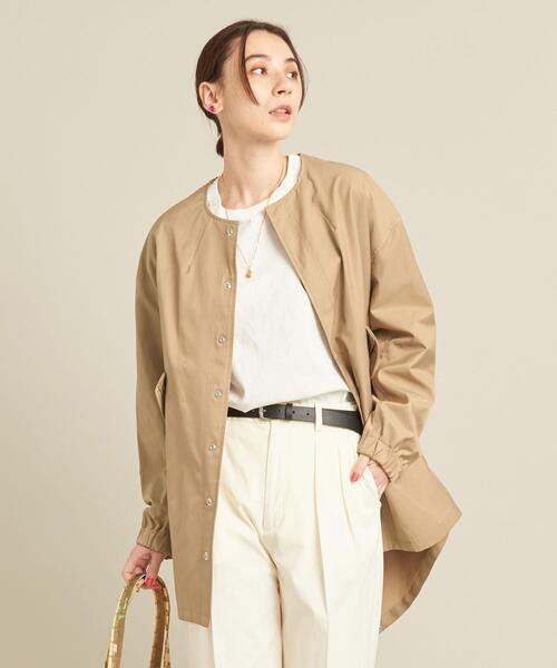 BEAUTY&YOUTH UNITED ARROWS(ビューティーアンドユースユナイテッドアローズ)の「【WEB限定】by ※フィッシュテール ノーカラーコート -撥水加工- ∴(ミリタリージャケット・レディース・ブラック/ベージュ/オリーブ・FREE)」の12枚目の写真