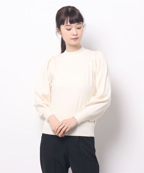 Te chichi（テチチ）の「プリーツ編みハイネックニット（ニット/セーター・レディース・ブラック/ベージュ/オフホワイト・ﾌﾘ-）」の6枚目の写真