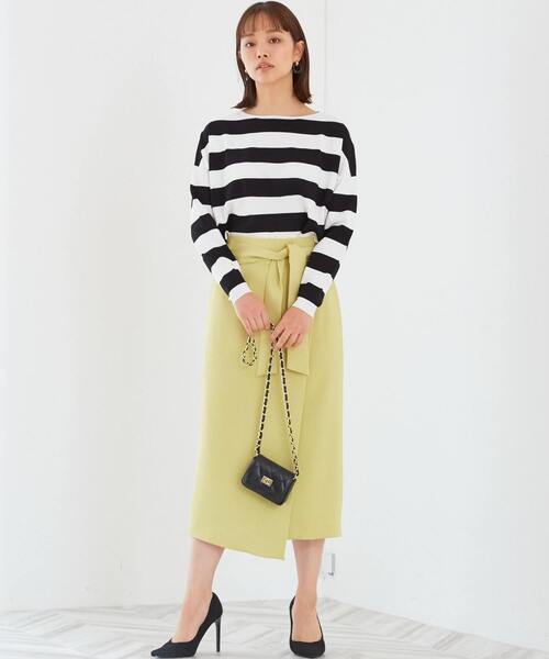 Tiara（ティアラ）の「サイドベンツラップ風タイトスカート（スカート・レディース・イエロー/カーキ/ブラック・S/M）」の3枚目の写真