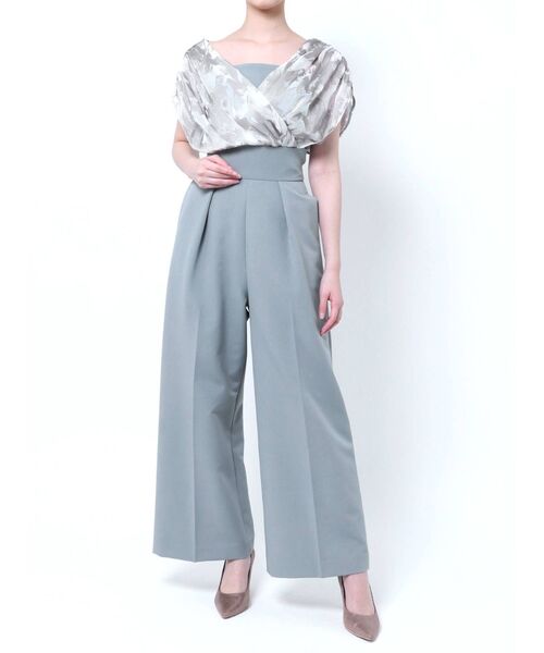 LAGUNAMOON（ラグナムーン）の「LADYオパールカシュクールパンツドレス（パンツドレス・レディース・ブルー/ベージュ/パープル・MEDIUM/SMALL）」の4枚目の写真