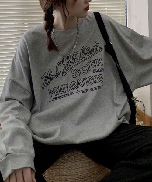 meJane(ミージェーン)の「BIGシルエットロゴ刺繍ロンT【ZOZOTOWN限定】(Tシャツ/カットソー・レディース・ホワイト/グレー/ピンク/ミント/ロイヤルブルー・FREE)」の15枚目の写真